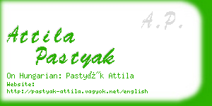 attila pastyak business card